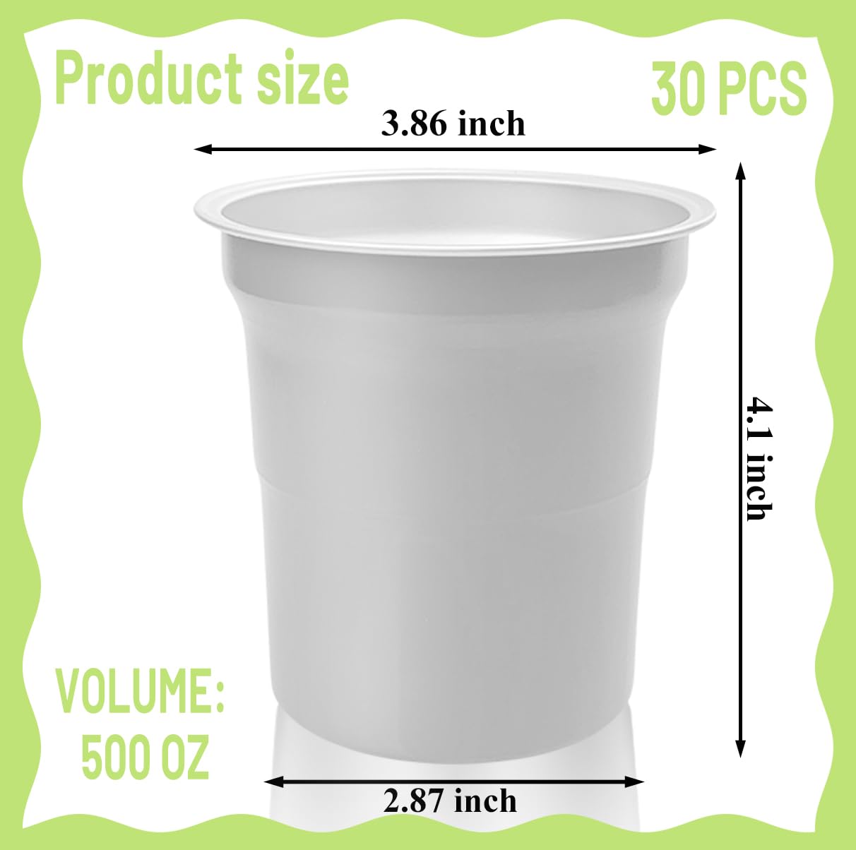 Zansens 30 Pieces Aluminum Party Drinking Cups, 16 Ounce Recyclable Party Cups, Aluminum Multi-Purpose Coffee Cups, Hot and Cold Drinking Cup Beer Mugs for Office Parties Camping Picnics Outdoor