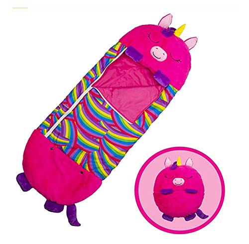 Sleeping Bags for Kids, Comfy Fun Sleeping Bag Cozy Compact Super Soft Warm All Season Sleeping Bag with Pillow Large 54 X 20 (Color : Pink)