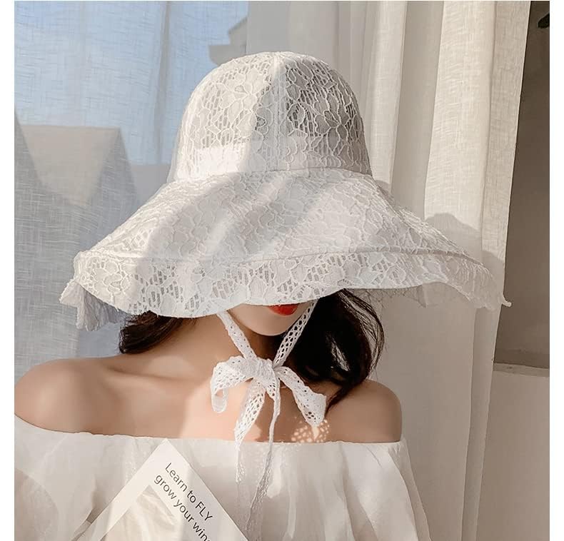 Sombrero mujer con ala ancha y encaje miniatura 4