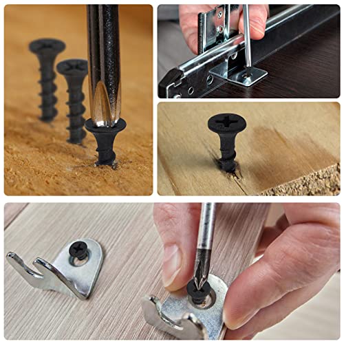Tornillos para madera #8 x 3.49 cm cabeza plana Phillips 150 pcs miniatura 6