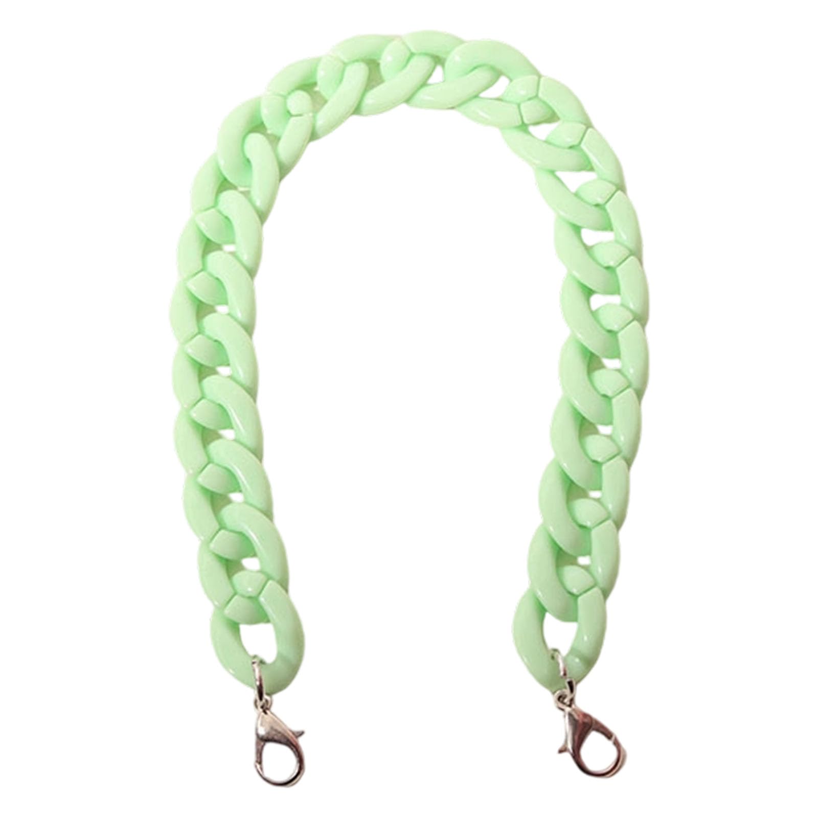 CRFFZ Replacement Shoulder Strap Acrylic Purse Chain Straps with Metal Hook 60cm Handbag Chains Handle for Women Purses Making Chain Strap for Purses
