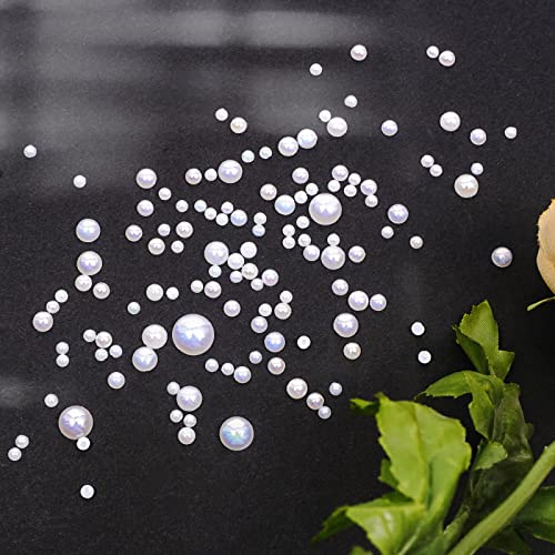 5800Pcs Half Pearls For Crafts, Nail Pearls For Nails Art 7 Size Flatback Pearls Nail Charms 2/3/4/5/6/8/10Mm, Nail Gems Nail Accessories For Nail Art, Half Pearl Beads For Diy Craft By Canvalite #TOP3