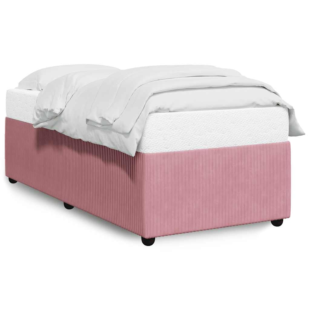 Velluto Premium Imbottito Giroletto Rosa 90x200 cm