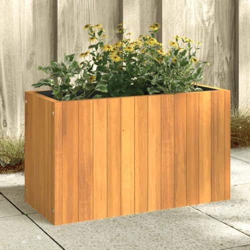 Pot de fleurs en bois d'acacia pour embellir votre balcon
