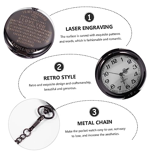 GALPADA Relógio De Bolso Mecânico Relógio De Bolso Antigo Relógio De Bolso Para Marido Relógio De Bo