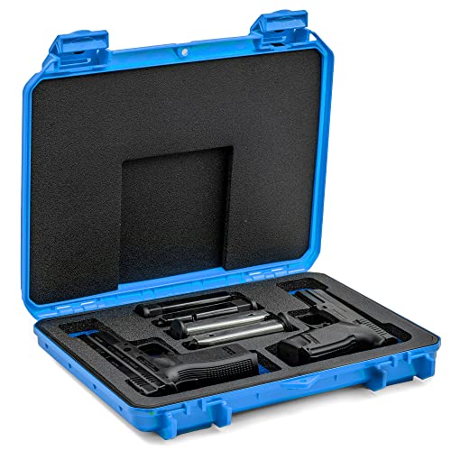 Seahorse 85 Fp2 Heavy Duty 2 Pistol Case - Tsa Approved/Mil Spec / Ip67 Waterproof/Usa Made For Firearms, Pistols, Handguns; Stores 2 Pistols And 12 Magazines #TOP14