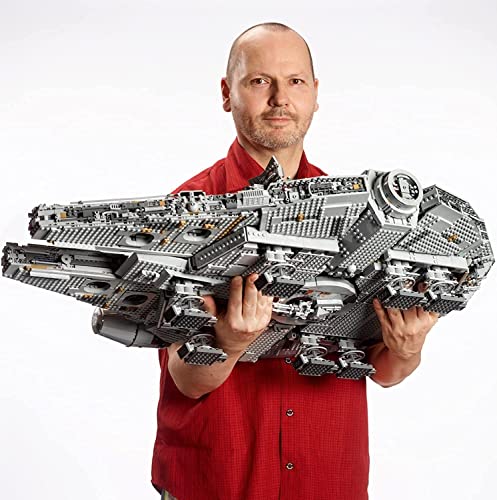 YPZ Technic Star Wars Millennium Falcon Starship Model with Display Stand, 7528 Parts Large Spaceship Building Set… – Bild 4