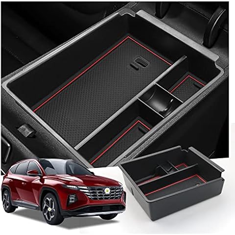 Ruiya Compatible with Hyundai Tucson NX4(Automatic) 2021 2022 2023 Centre Console Storage Box,Tucson Armrest Organiser Tray Centre Armrest Car Storage Box Centre Armrest Glove Box Tucson Accessories Cover