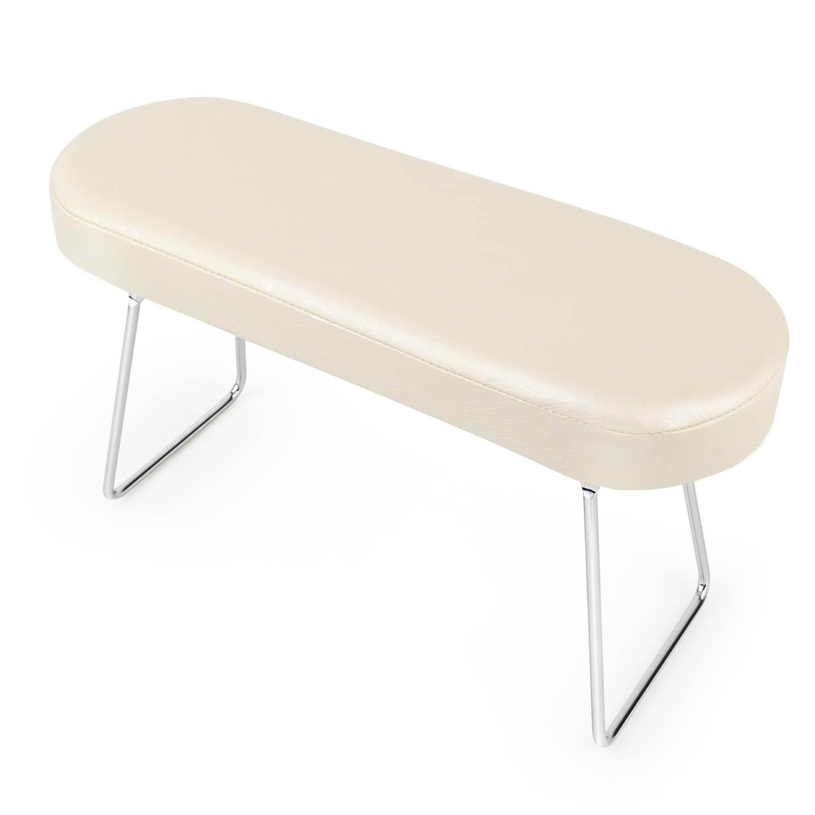 Poggiamano Per Unghie, RISVOWO Pads Unghie In Pelle Pu, Poggia Mani Per Unghie Antiscivolo, Supporto Pieghevole, Spugna Morbida, Cuscino Per Mani Impermeabile Per Studio Di Unghie,Poggia Mani (Bianca)