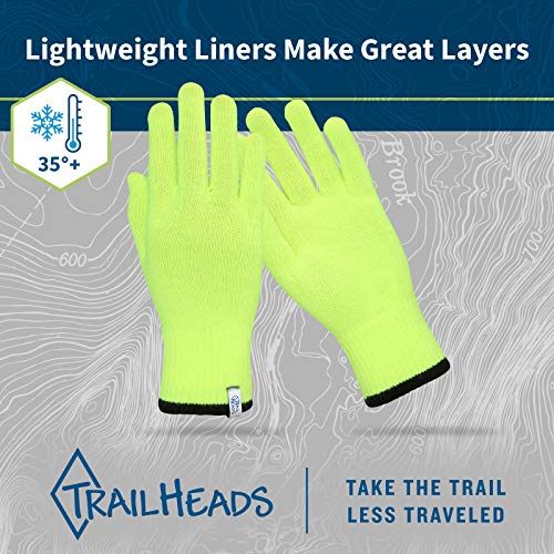 TrailHeads Luvas de malha leve | Luvas de inverno | Luvas de camada base para homens e mulheres