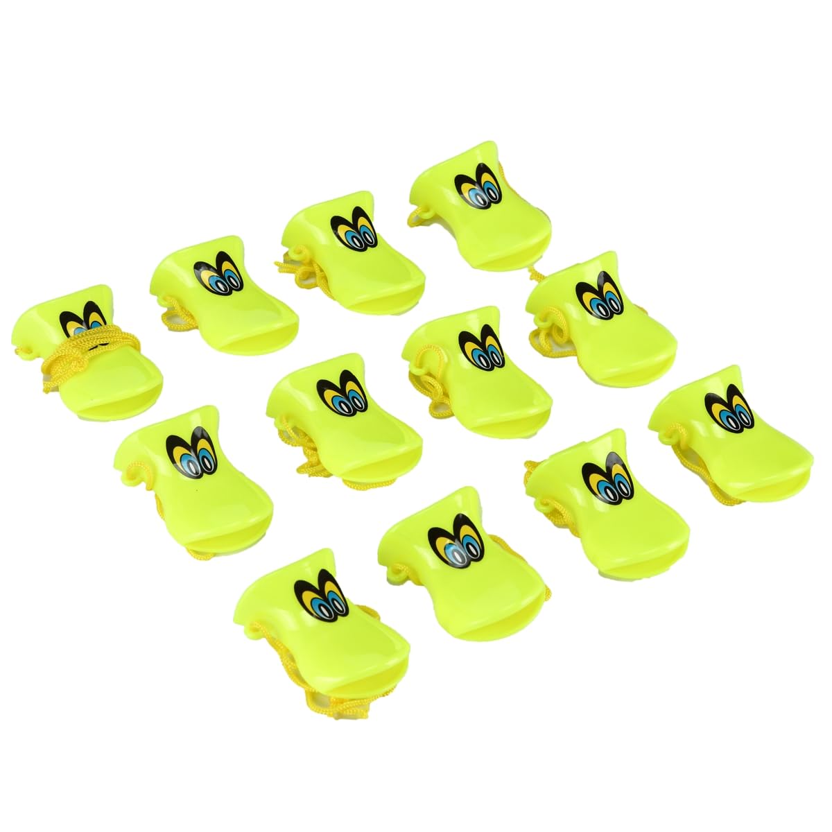 BinaryABC Ducks Call Whistles Lanyard,Plastic Ducks Whistles Noisemakers,Funny Party Blowouts Instrument,Funny Party Favors Supplies,12PCS