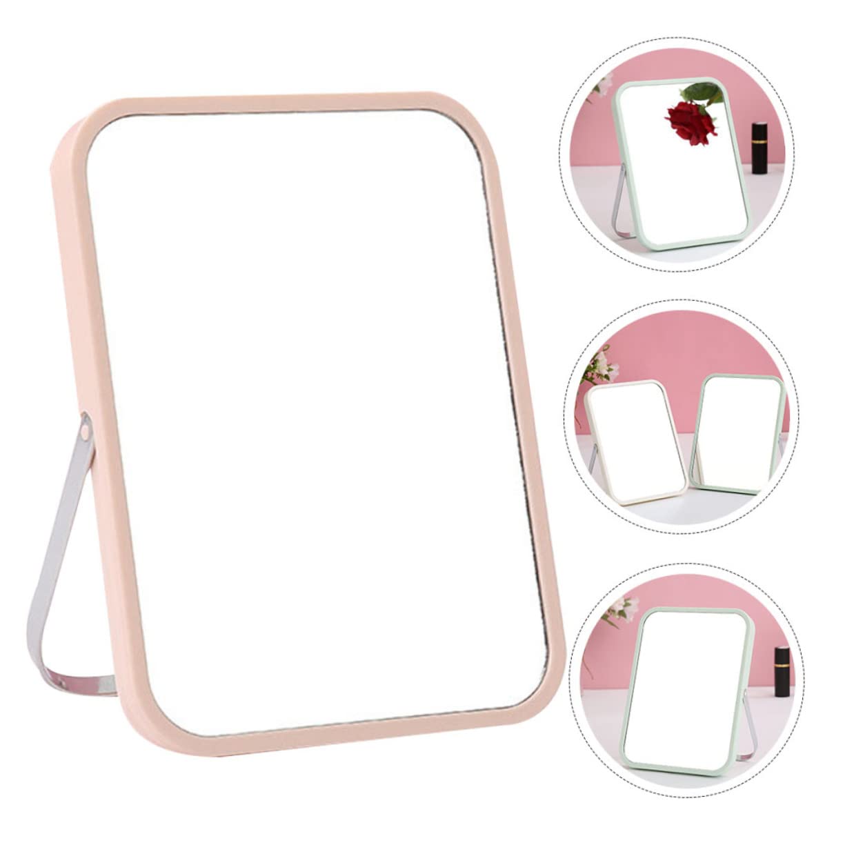 FOMIYES Marmor Kosmetikspiegel - Drehbarer Schminkspiegel 35cm Mit Marmorfuß