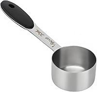 Vista 1 de Cuchara de café de 18 taza de 1.0 fl oz, taza medidora de café de acero inoxidable, cucharada de medición con mango cómodo, para café en grano