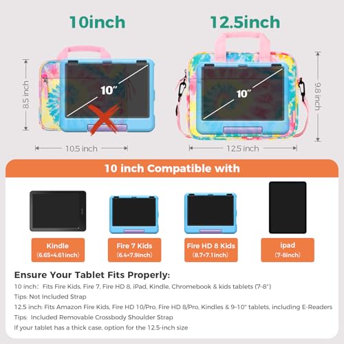 Image of Kids Tablet Bag Fire HD 8 10 Tablet Carrying Case