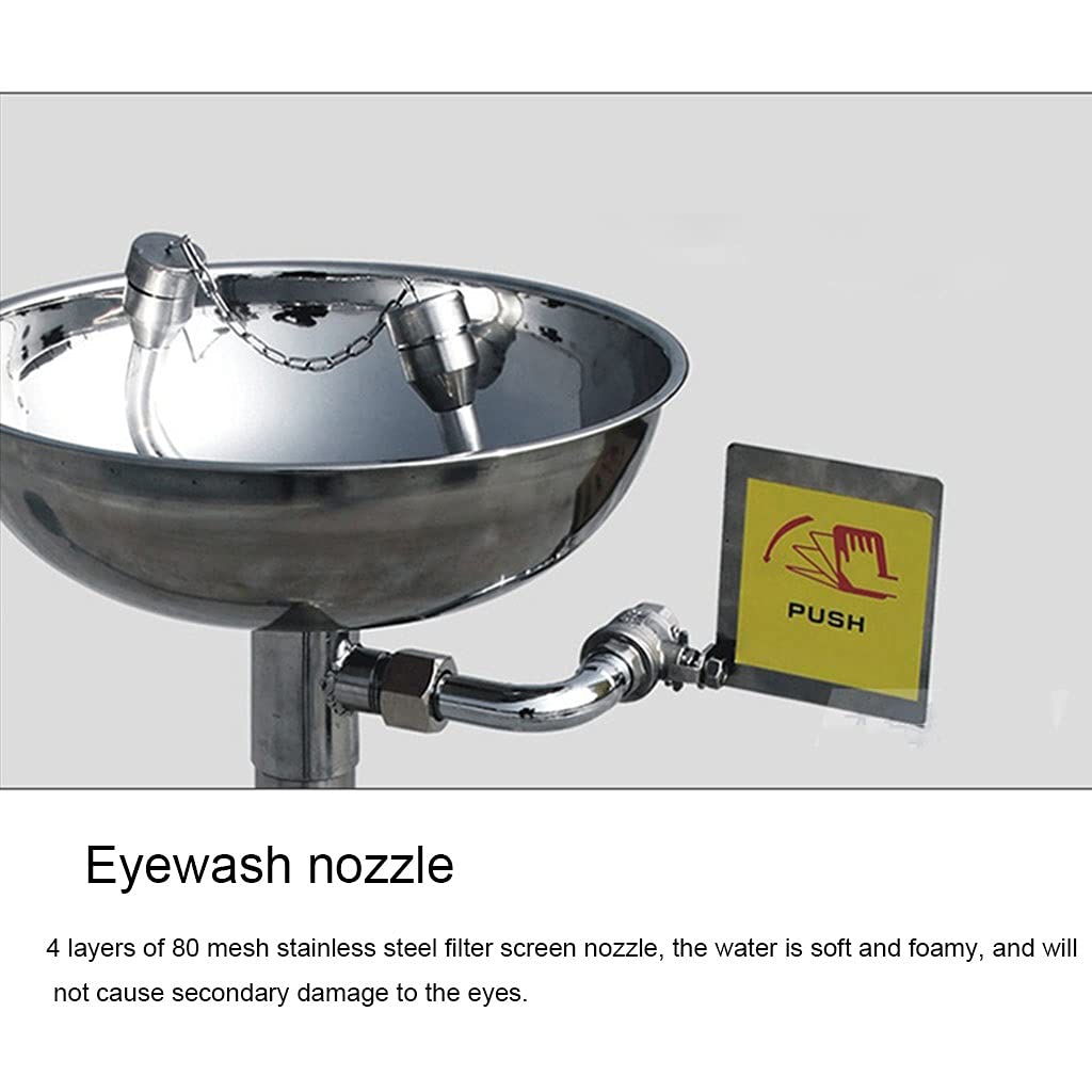 Station de Lavage oculaire Verticale à Double buse et pulvérisation d'urgence, équipement de Nettoyage sûr pour centrales électriques et Produits Chimiques