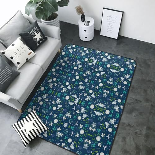Tapis herbe et colombe salon 203x147 cm doux et inaltérable - 5
