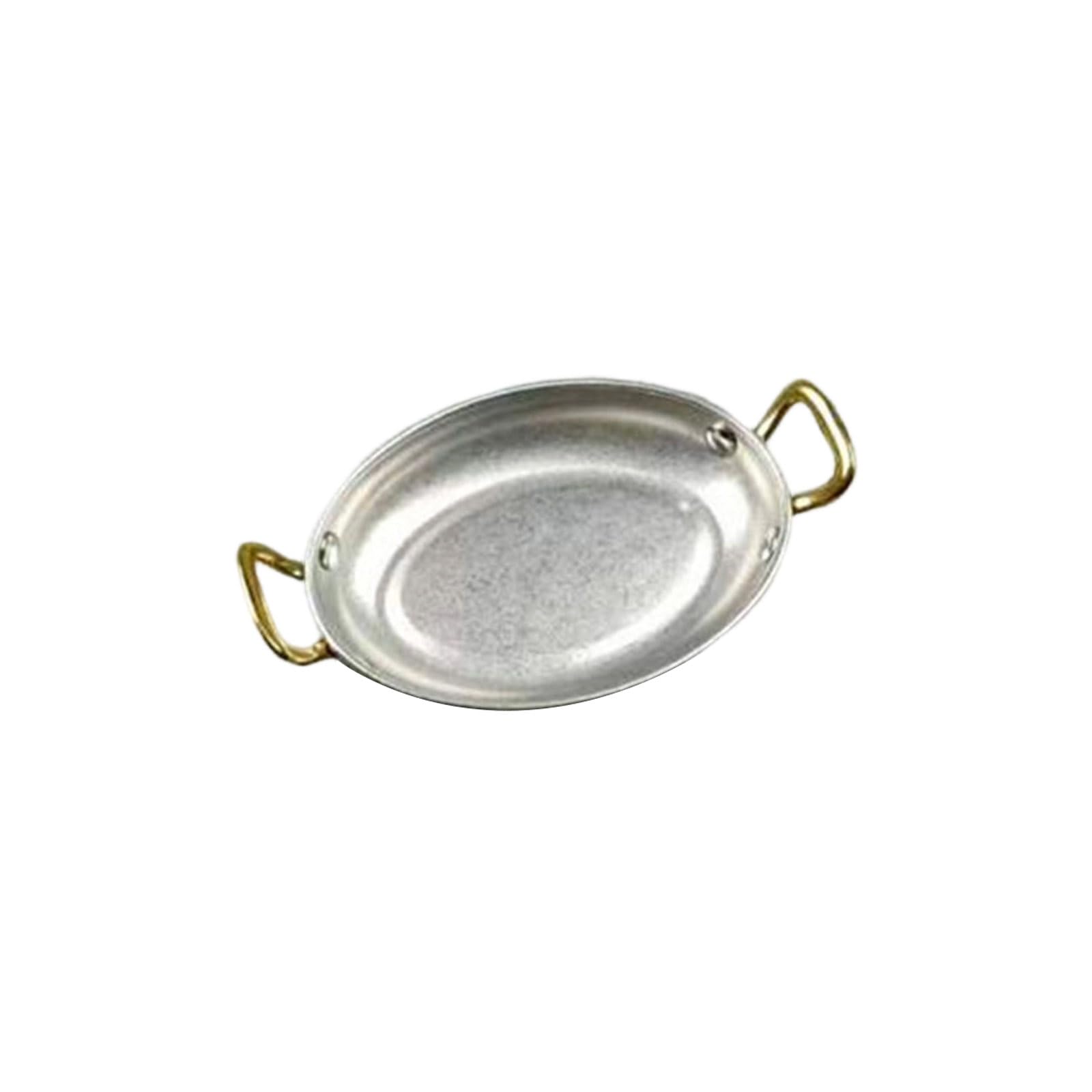 Hsyzygian Retro Nonrust Steel Dinner Plate for Fine Dining and Family Gatherings Sturdy Rustproof Easy to Cleaning Elegant Serving Plate