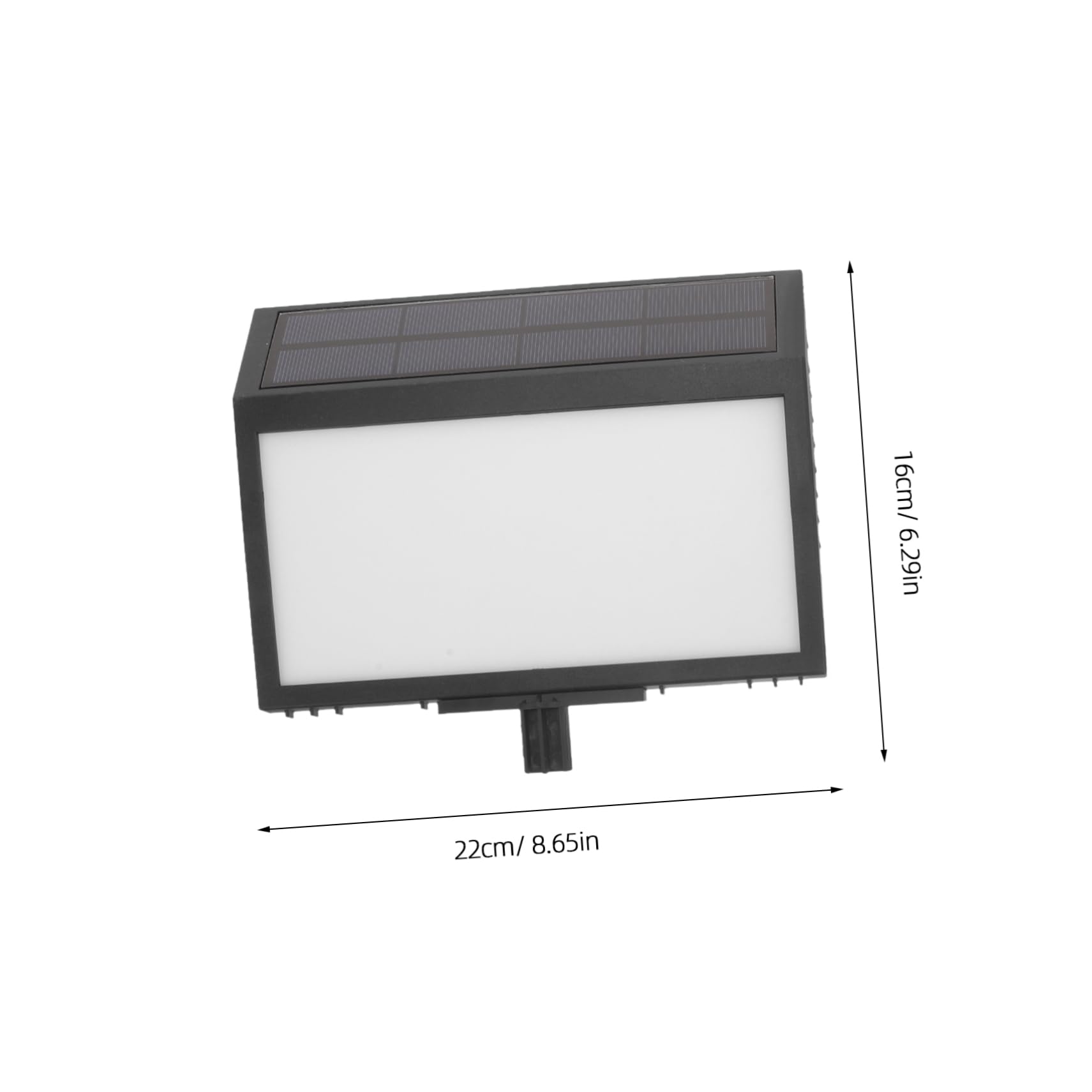 Solar Hausnummernschild mit Led, Lichtsensorgesteuert, Schwarz