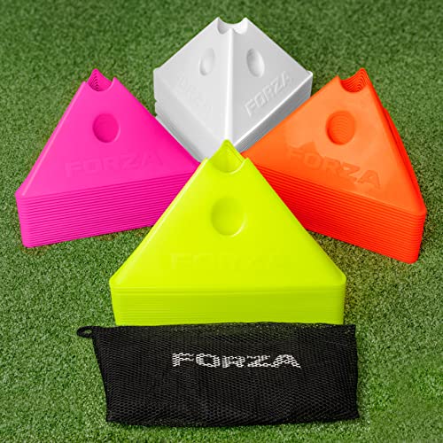 Plots de sport triangulaires FORZA SuperCone - Pack entraînement 20 cônes