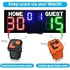 YZ LED Electronic Scoreboard with Watch Control, Digital Scoreboard with Remote, Portable Scoreboard Basketball, Digital Tennis Score Keeper for Net, Scoreboard for Outdoor Games Volleyball/Football