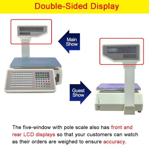 Báscula digital con impresora térmica 15kg INTBUYING miniatura 3