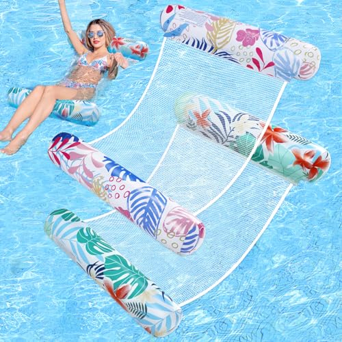Pool Floats - 2 Pack Pool Floats Adult Size, Non-Stick PVC Pool Float Lounger Water Hammock,...