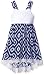Youngland Girls' Navy and White Chiffon High Low Dress
