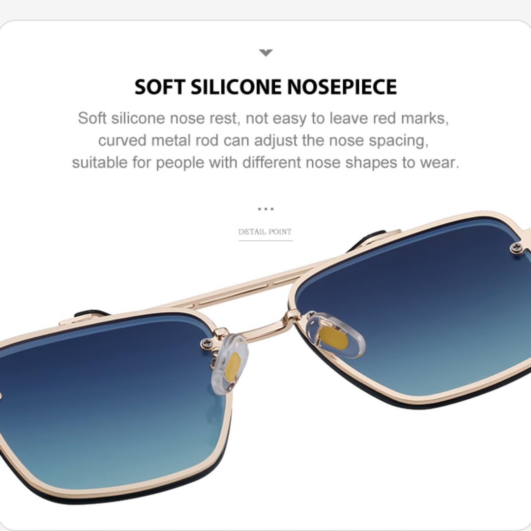 Gafas de sol Steampunk para hombre, marco de metal vintage de lujo