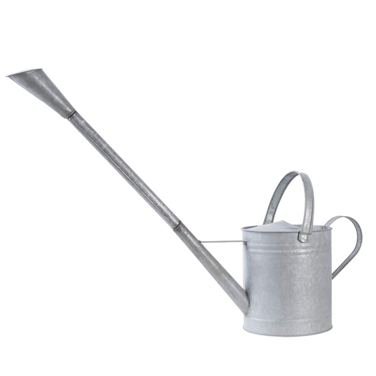 Esschert Design Annaffiatoio in zinco anticato, 6,2 litri, tubo extra lungo, per giardino