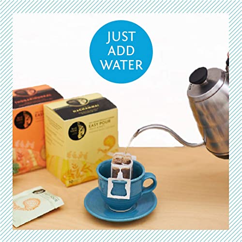Image of Blue Tokai Coffee Roasters Easy Pour Over Coffee Drip Bags | Seethargundu Estate - Light Roast | Pack Of 10 Sachets | 100% Arabica Beans | Ready to Brew in 2 Mins | Just Pour In Hot Water
