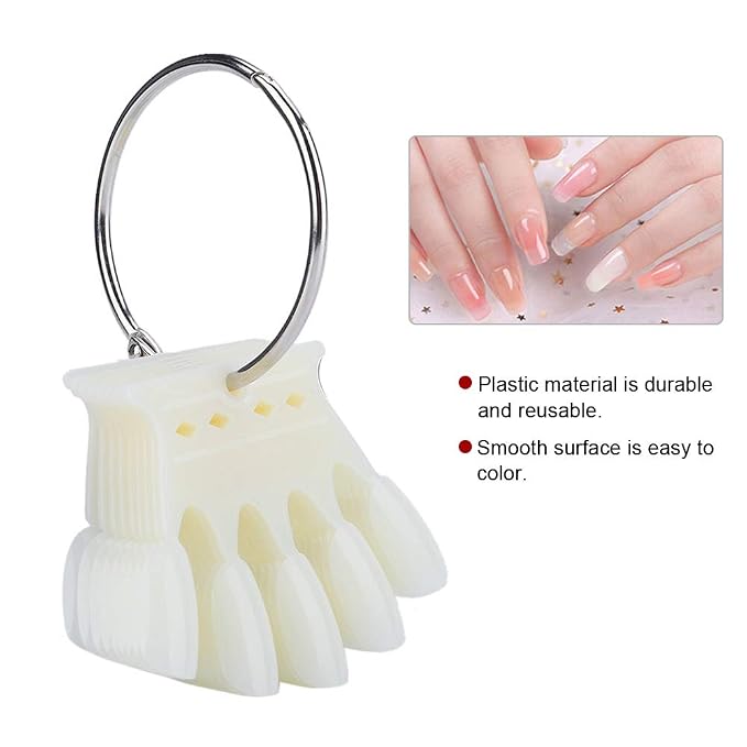 50 unidades de uñas para práctica manicura y arte miniatura 3