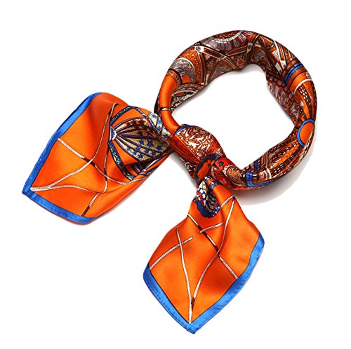 Only Faith 100% Mulberry Silk Handkerchief Head Neck Wrap Small Square Scarf