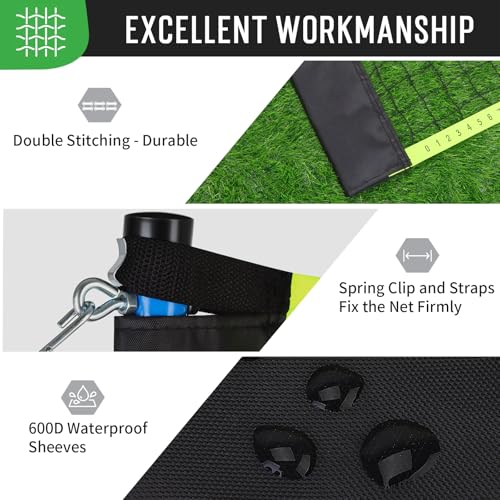 image for Olybeaka Portable Badminton Net with 4 Aluminum Badminton Rackets, Dur