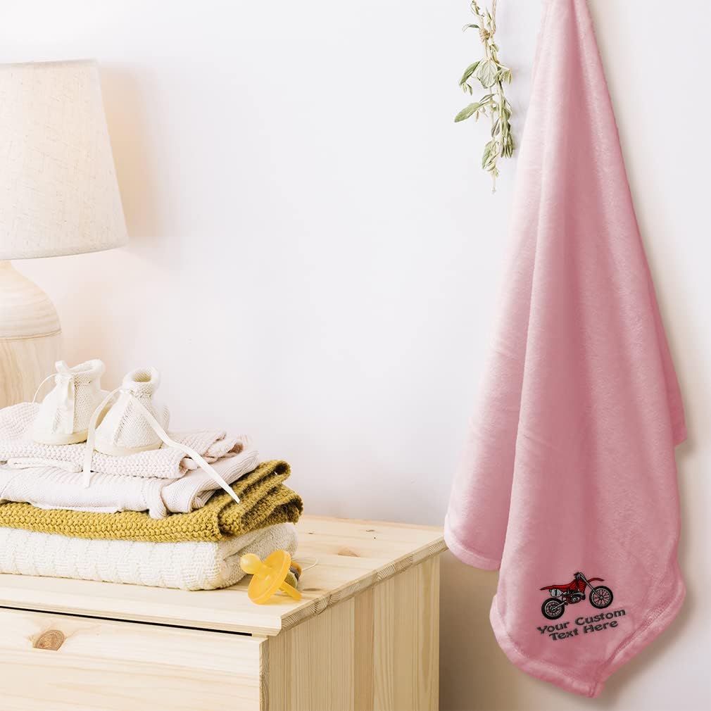 Nursery Bedding Baby Blankets for Boys & Girls Red Dirt Bike Style A Polyester