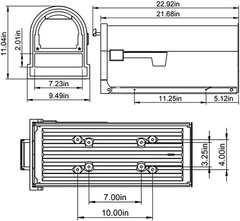 Gibraltar Mailboxes AR15T0AM Mailbox Gibraltar ES Arlington Classic Galvanized Steel Post Mount Bronze Powder Coated