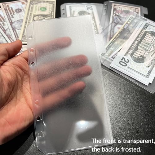 UMSICHT 12 bolsos para fichário A6 sem zíperes, envelopes de orçamento sem zíper com design de ponta