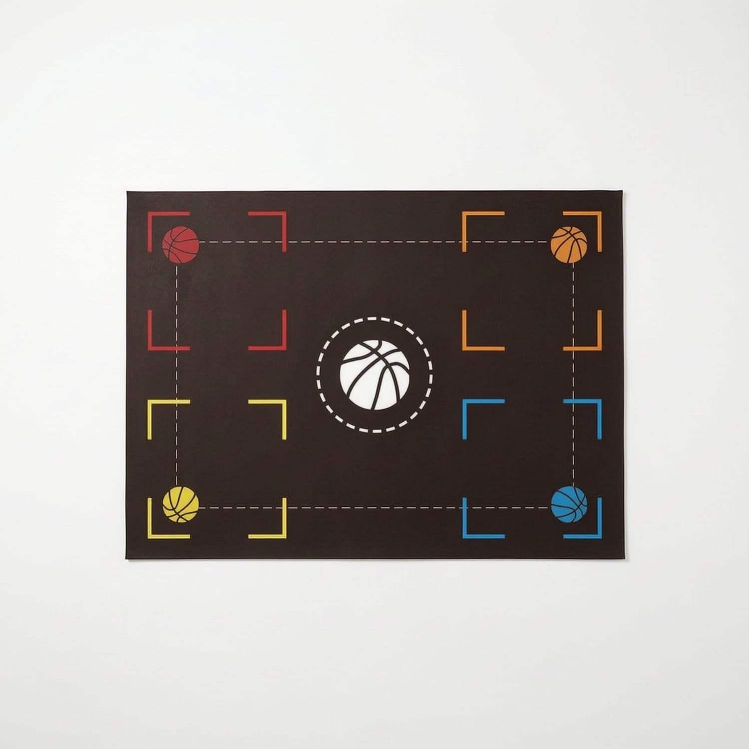 non-slip basketball training mat printed basketball floor mat low-height rectangular for athletes, home workouts, 80x120cm, basketball mat-4
