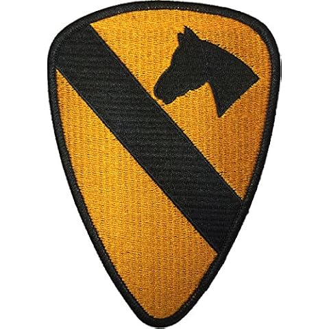 Papapatch 1st Cavalry Division Unit US Army Armed Forces Sewing Iron on Embroidered Patch (IRON-1ST-CAVA-YL) Cover