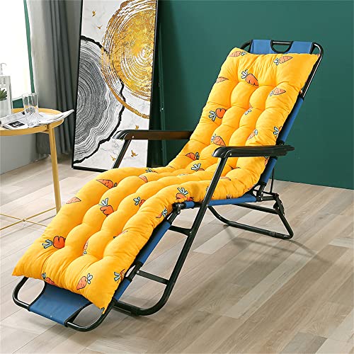 DSAoTeng Sunlounger Cushions Replacement with Top Cover Thick, Garden Bench Cushion Sunbed Rocking Chair Cushion for Indoor Outdoor Garden Patio (Carrot,53 * 53cm)