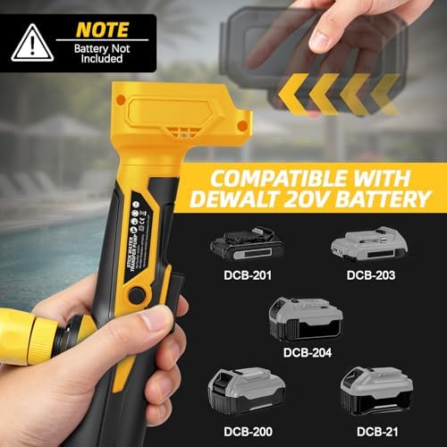 Cordless Stick Water Transfer Pump Compatible with Dewalt 20V Battery, 1000 GPH, Deep Well Submersible Pump with 3/4'' Outlet, Portable Sump Pump Stick Utility Pump for Pool, Garden, Pond (Tool Only) - 5