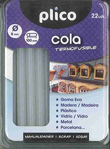 BLISTER 22 BARRITES COLA TRANSPARENT THERMOFUSIBLE 100X8MM