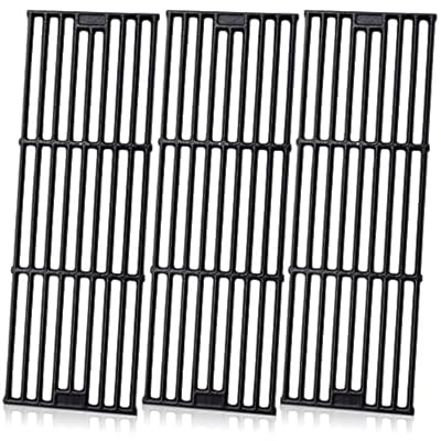 Adviace Grill Grates for Char Griller 5050, 5650, 2121, 3001, 5072, 2123, 2828, 3072, 3030, 4000, King Griller 3008, 5252, 19 3/4 Inch Cast Iron Grate Grid for Char-griller 5050 Replacement Parts.