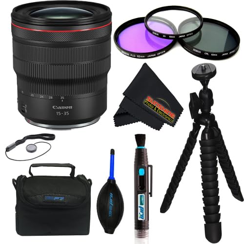 Canon RF 15-35mm F2.8 L is USM Lens w/Sunshine Photo Basic Accessories Bundle (Renewed)