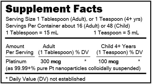 Miniatura 6 de MediPLATINUM - Suplemento dietético de platino coloidal verdadero, 8.5 fl oz (8.45 fl oz) en botella de plástico transparente sin BPA