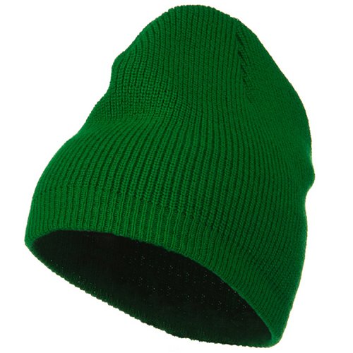 Artex Rib Beanie with Bottom Band - Kelly