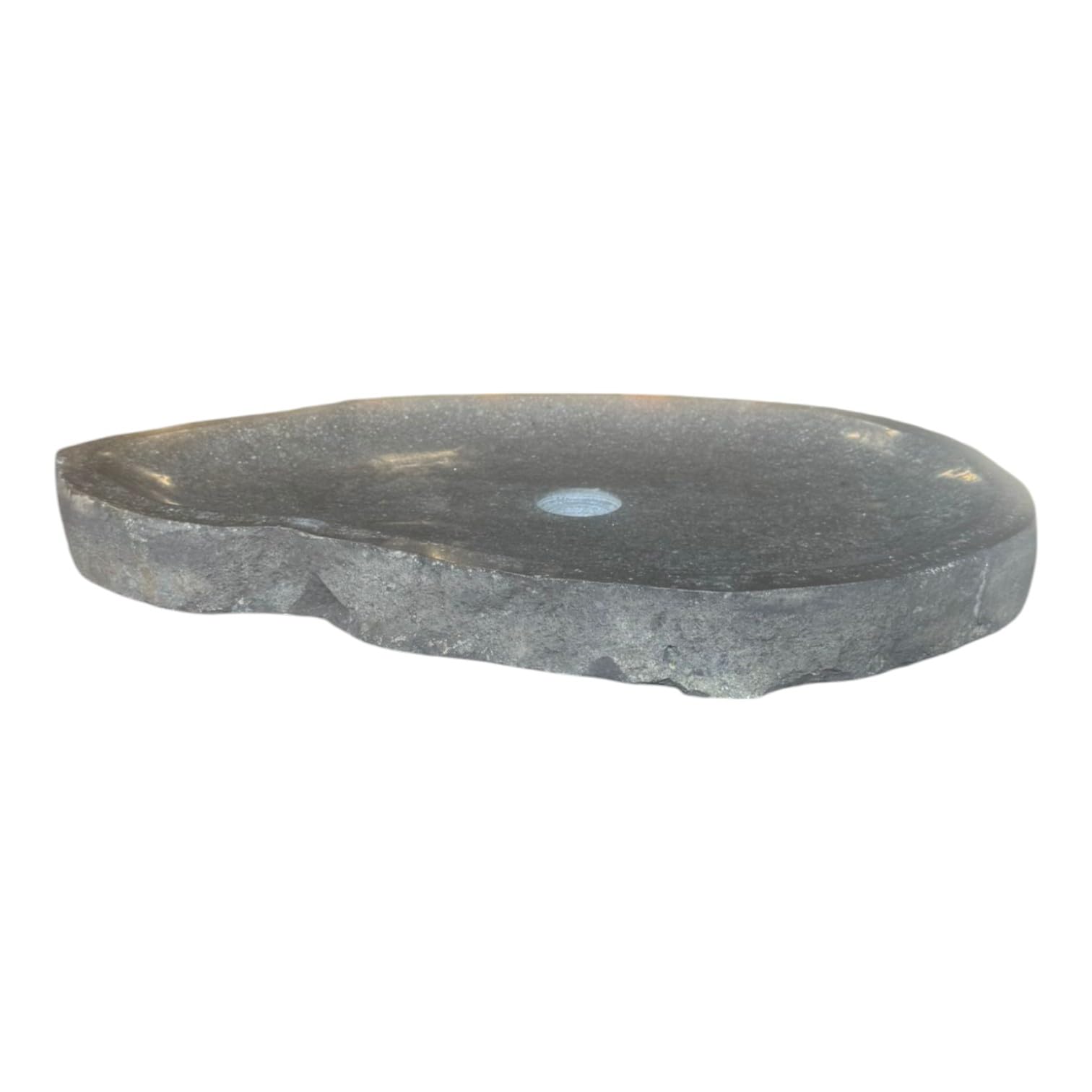 Lavandino in pietra di fiume ovale, 50-60 x 35-40 cm grigio