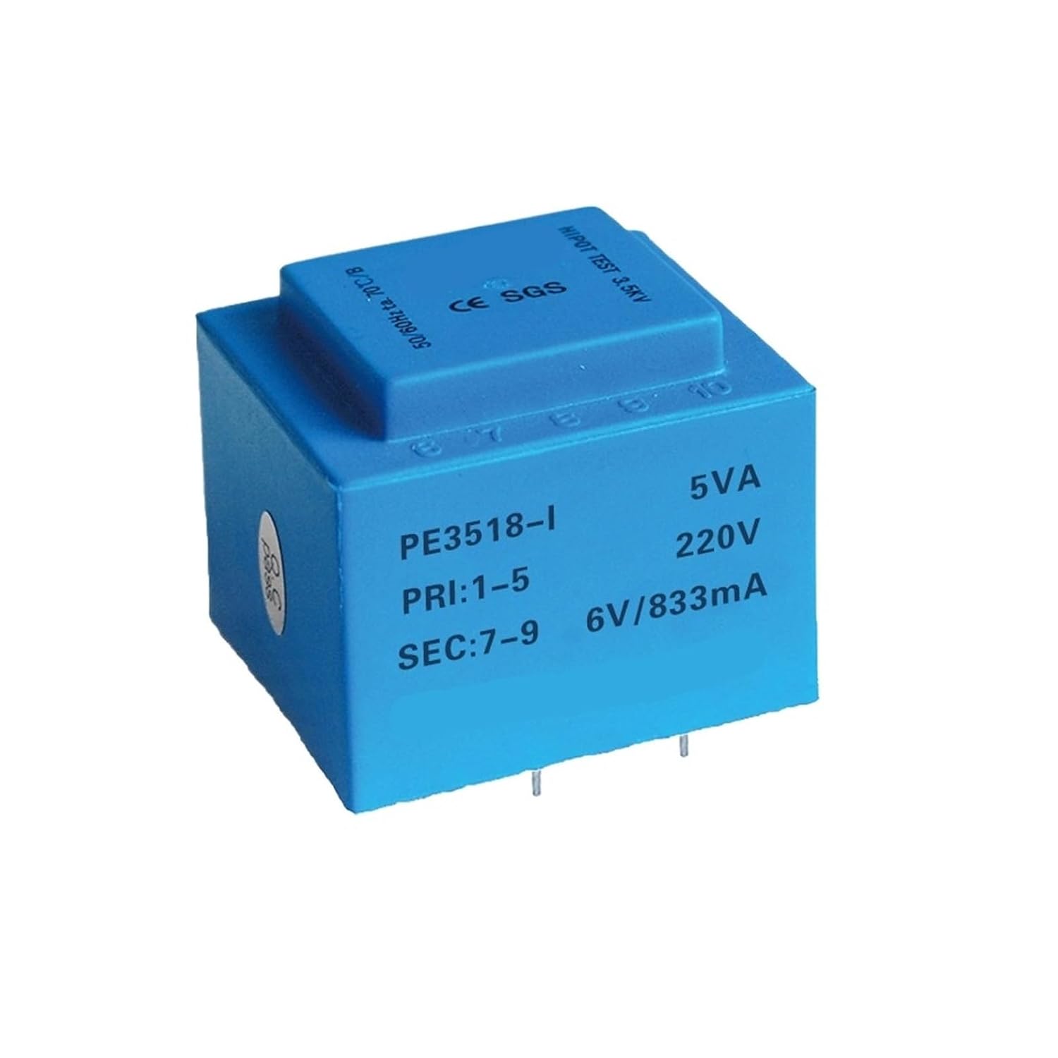 1pcs PE3518-I 5VA 110V/220V/230/380V 2x6V/2x7.5V/2x9V/2x12V/2x15V/2x18V/2x24V Vacuum Encapsulated Transformer PCB Isolation