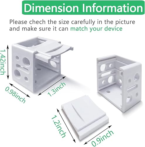 Miniatura 5 de Mini soportes para persianas, soportes para persianas de 1 pulgada, soportes para persianas para soporte de barandilla, soportes blancos para