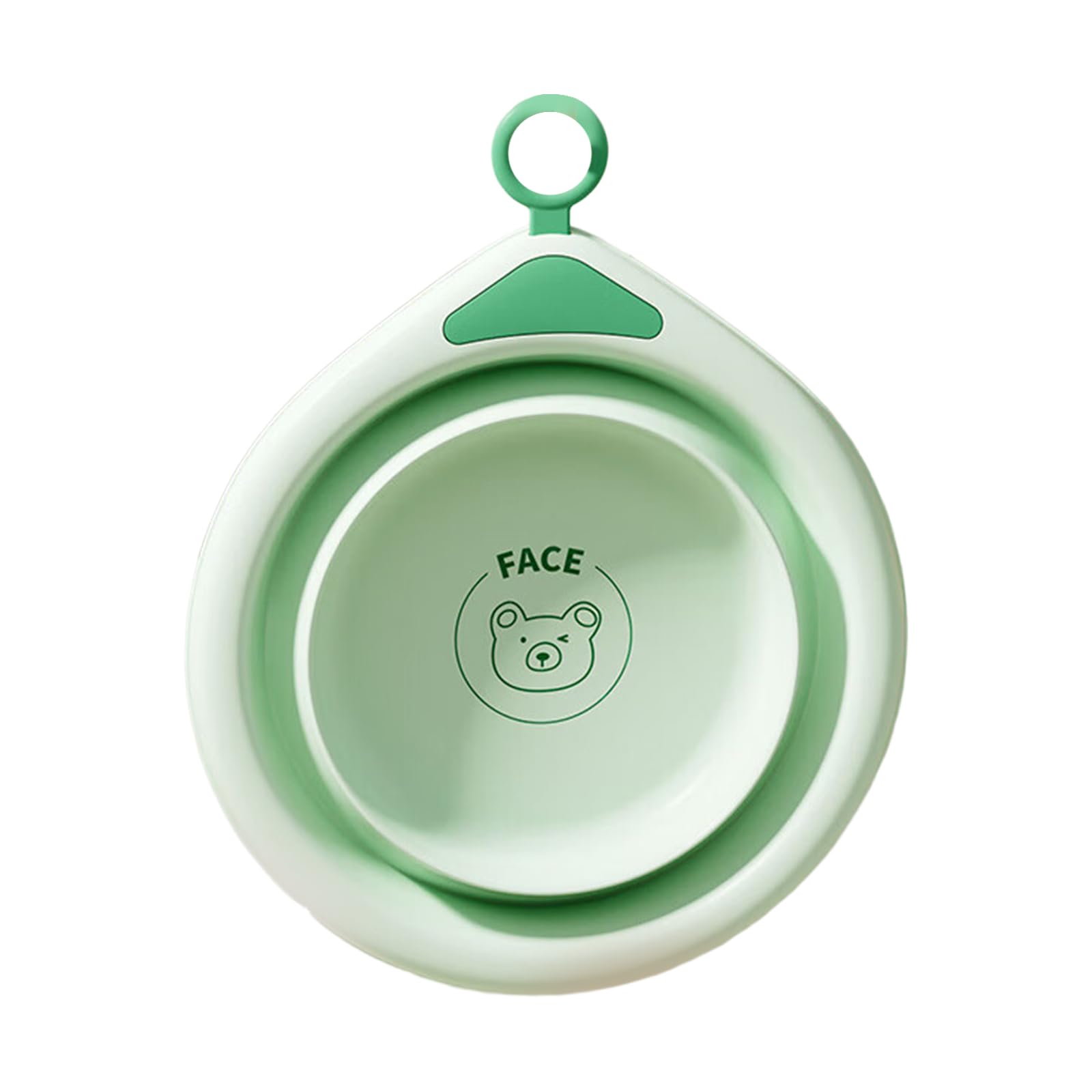 Foldable Baby Wash Basin, Thickened PP+TPE Small Bathtub for Face and Feet Hygiene, Nonslip Infant Travel Accessories, Cute Cartoon Design
