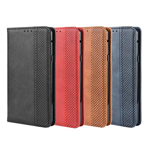 Capa de couro para Motorola One Zoom, YINCANG vintage de couro sintético com compartimentos para car